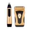 Power Touch Gold Edition – Rasoir électrique Portable et sans Fil – Rasage de précision, sans irritation sur peau mouillée ou sèche-1