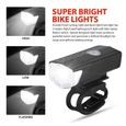 Ensemble d'éclairage de vélo étanche Phares de bicyclette feux arrière mis avertissement de charge USB lumière de-SPR-1