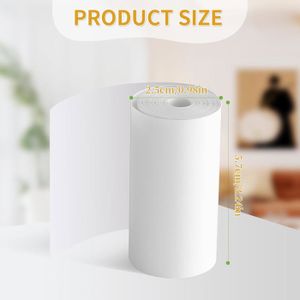 Appareil Photo Impression Papier,3 Rouleaux Rouleau Thermique 57 X 25MM,Papier Thermique Auto-adhésif Blanc,Papier D'impression Thermique,pour Mini Imprimante Photo Portable