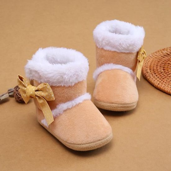 Acheter Chaussures D'hiver Chaudes Pour Bébé Garçon Et Fille, Bottes De Neige En Polaire à Semelle Souple, Baskets D'intérieur Pour Nouveau-né, Premiers Marcheurs Pour Tout-petits
