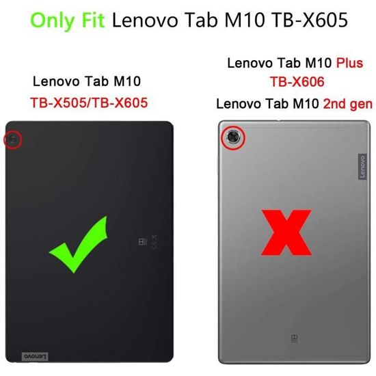 Etui - Coque de protection Lenovo Tab M10 étui 10.1 pouces TB-X605F  TB-X605L mince PU cuir magnétique antichoc couverture rigide ref8474