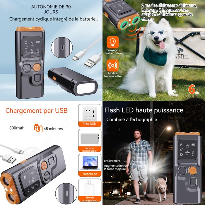 PAS Anti aboiement chien 30khz répulsif à ultrasons pour chiens avec — free download