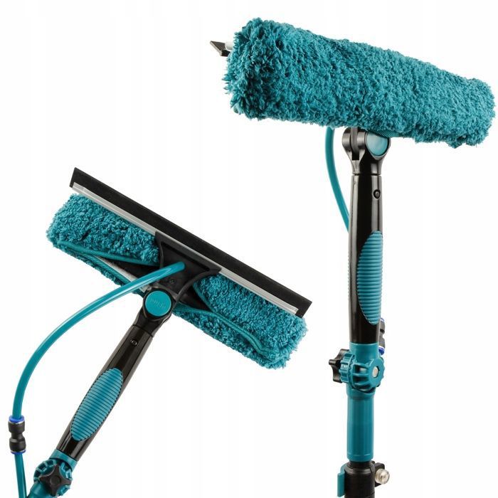 Brosse de lavage Sillar avec manche télescopique 3,95 m extensible, Brosse de lavage