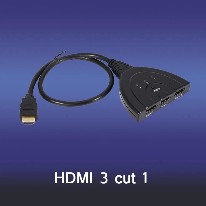 DILWE -Adaptateur de téléviseur HD 1080P avec commutateur automatique HDMI  à affichage multiple et commutateur-LAT - Cdiscount TV Son Photo