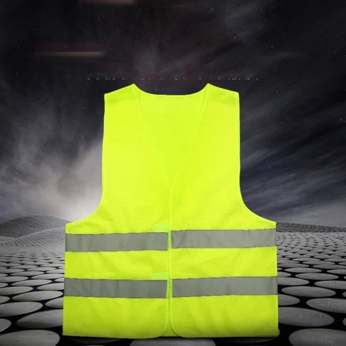 Gilet réfléchissant de sécurité pour voiture, veste haute visibilité en  maille fluorescente - Cdiscount Auto