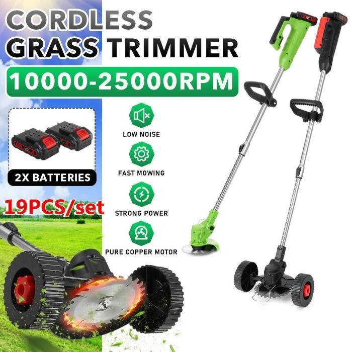 Tondeuse,1800W Électrique Coupe Gazon Jardin Tondeuse à gazon Sans Fil ...