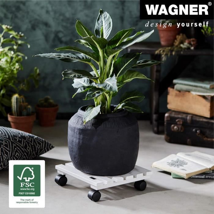 Chariot à Roulettes Pour Pot De Fleur Wagner - Support Mobile En Acier, Capacité 100 Kg, Pour Intérieur Ou Terrasse - 9