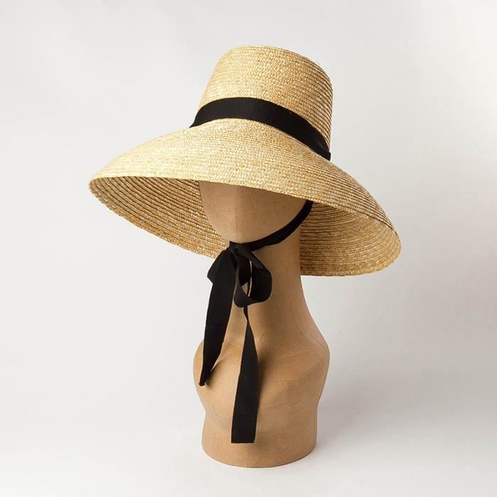 Joywant Amia Chapeau D'été En Paille Avec Protection UV à Large Bord, Pliable Et Pliable Pour Femme, Beige + Beige., Taille Unique