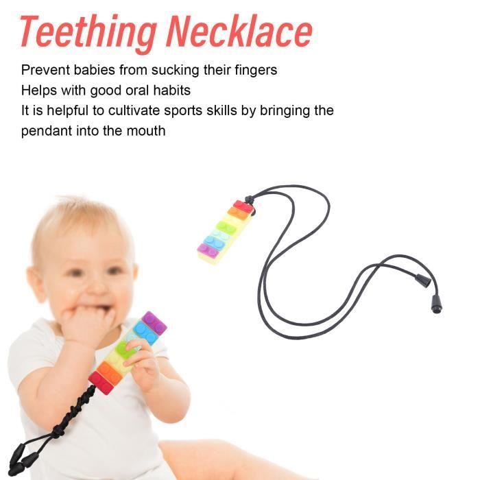 SURENHAP collier de dentition pour bébé Collier d'allaitement pour bébé  couleur mélangée nettoyage facile puericulture jouet - Cdiscount  Puériculture & Eveil bébé