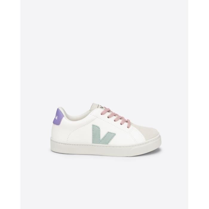 Sneakers Femme VEJA ESPLAR Cuir Chromefree Semelle compensee Blanc Blanc Cdiscount Chaussures