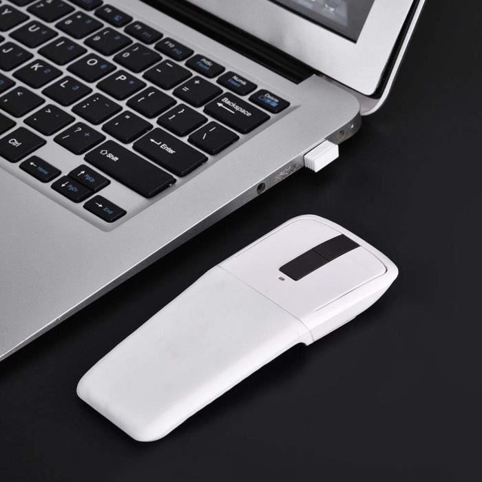 Souris Tactile Pliable Bluetooth 4.0 - Silencieuse - Compatible PC/portable - Portée 10 M - Piles AAA