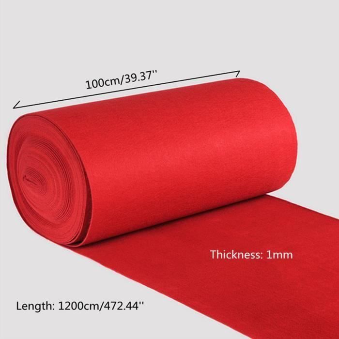 Tapis de Passage Rouge petite & grandes Longueurs/ Tapis de décoration, idéal pour Magasin, événements et fêtes, cinéma, église - Rouge - 1x40m