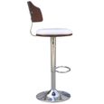 @NEW1753Moderne Tabouret de Bar réglable, Lot de 2 Chaise de bar Contemporain - Chaise de cuisine Blanc Similicuir-2