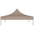 *Pro8577Elégant Toit de tente de réception Moderne - Toile de Rechange Toile Supérieure pour Tonelle Chapiteau de Jardin 3x3 m Taupe-2
