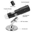 Microscope sans fil Microscope Numérique WiFi USB Grossissement 50-1000X 8 LED Lumière pour Carte de Circuit Inspection HB052-2