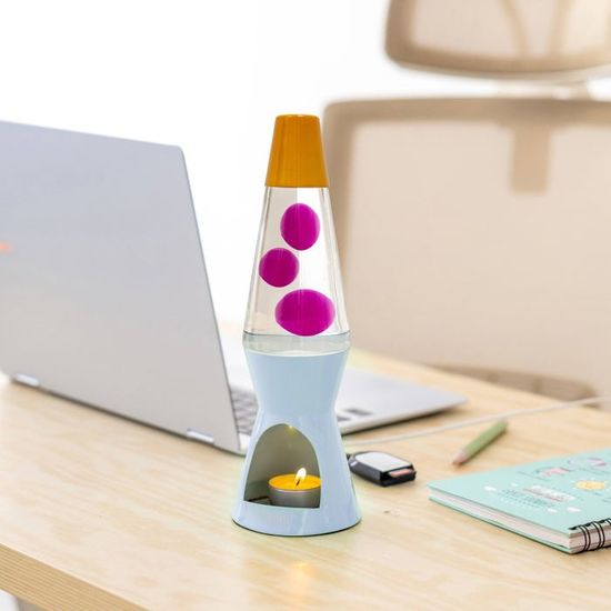 Fisura – Lampe à Lave Avec Bougie. Lampe à Lave Sans Electricite Lampe A Lave Menthe Et Blanche 29 Cm X 8 5 Cm 91778895