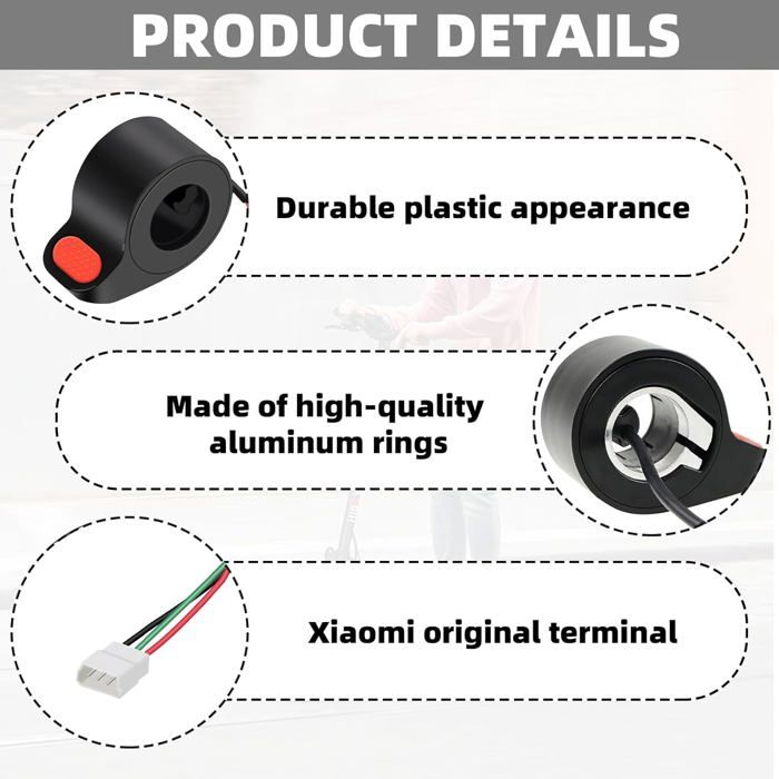 Régulateur De Vitesse Frein/gaz Pour Scooter électrique X8 Pro - Accélérateur Pouce Sensible Et Ergonomique - 8