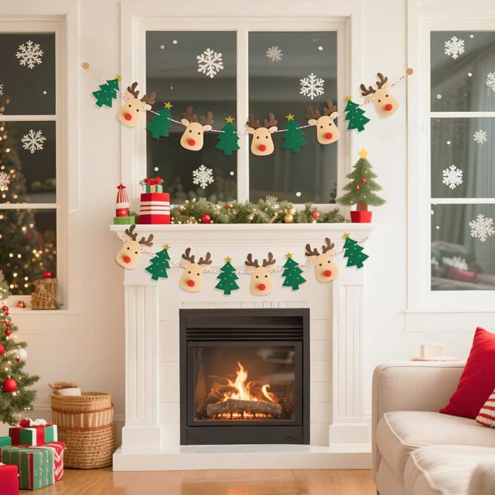 Guirlande De Cèdre 74 Po - Décoration De Noël Réaliste Et Extra Pleine Pour Escaliers Et Maison