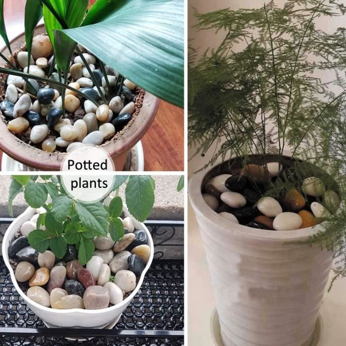 Gravier Décoratif Blanc 500G - Cailloux De Marbre Naturel 1-2cm - Pour Plantes En Pot, Jardin, Aquarium, Décoration Intérieure