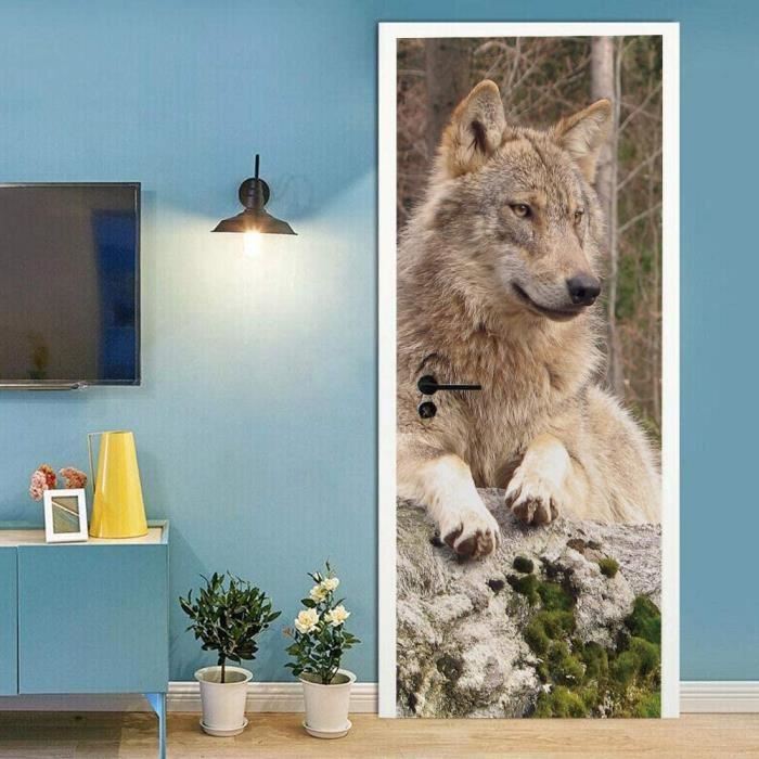 Toile Imprimée Loup - Affiche Peinture Déco Salon - Sans Cadre (Neuf)