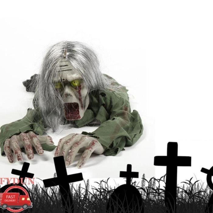 JOYIN Décoration d'Halloween Zombie avec son et yeux clignotants pour décorations de cour