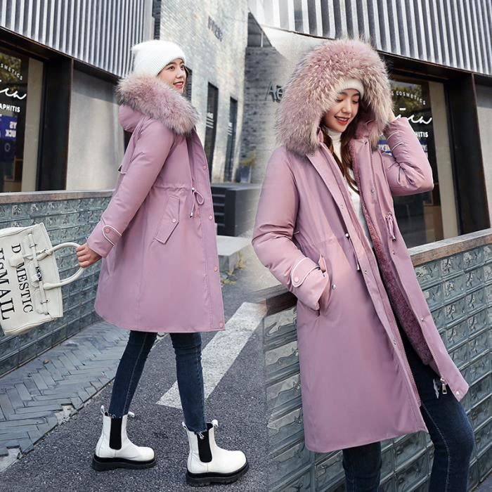 Doudoune femme noir et rose deals