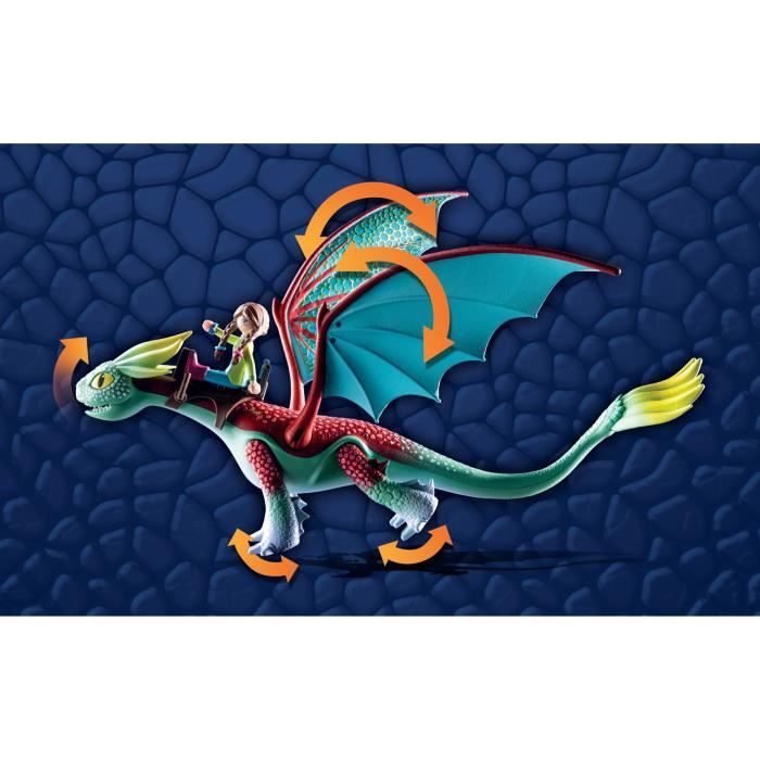 Plumet Playmobil Orange Pour Casque Médiéval – Crête Aigle Avec Ailes – Pièce Détachée Occasion