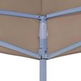 *Pro8577Elégant Toit de tente de réception Moderne - Toile de Rechange Toile Supérieure pour Tonelle Chapiteau de Jardin 3x3 m Taupe-3