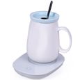 Service À Thé - Café,Tasse chauffante USB à 55 degrés, tapis chauffant pour boissons, dessous de verre,-Type WHITE #B-3
