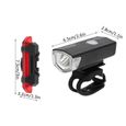 Ensemble d'éclairage de vélo étanche Phares de bicyclette feux arrière mis avertissement de charge USB lumière de-SPR-3