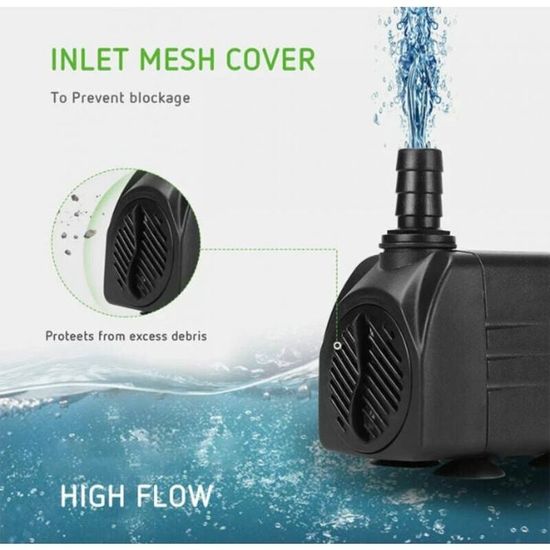 CAM2 Mini pompe à eau, ultra silencieuse, avec câble d'alimentation de