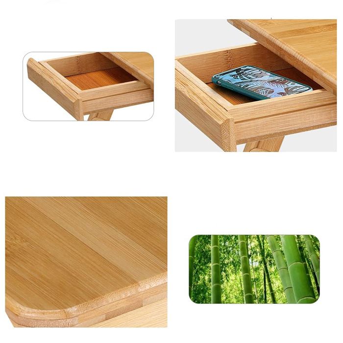 Table de Lit en Bambou Pliable et Compacte, Plateau Inclinable avec — free download