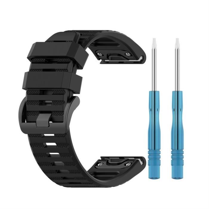 EJ.life Bracelet de Remplacement pour Garmin Fenix 7X/Fenix 6X - Silicone de  Haute Qualité - Taille Ajustable , - Achat/vente bracelet de montre -  Cdiscount