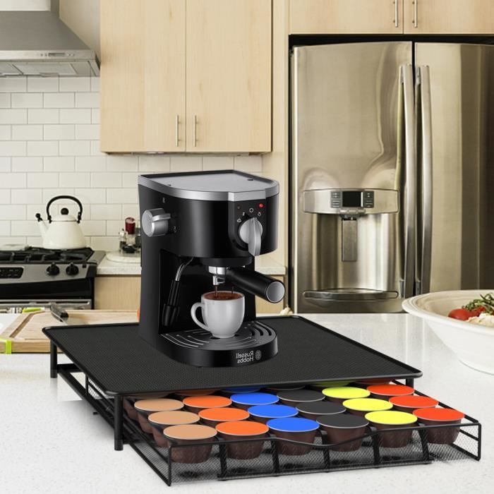 HOME EQUIPEMENT Tour De Rangement INOX Pour Dosettes Tassimo - 32 Capsules | Organisateur Pratique Et Design