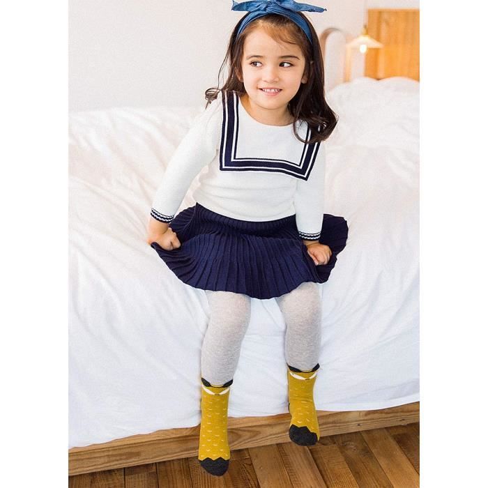 Chaussettes Thermique Enfant Fille Épaisse Hiver Socquettes Coton
