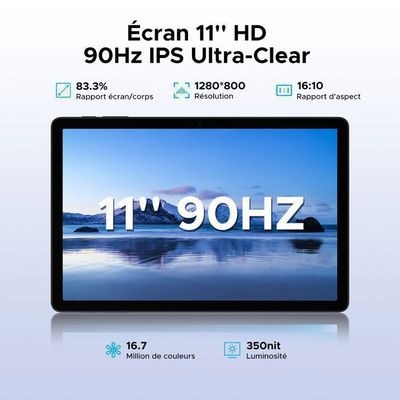 Tablette DOOGEE Tab G6+ – Android 16 Avec Gemini AI, écran 11" 90Hz, 32 Go RAM, 8000 MAh, Double SIM – Puissante Et Polyvalente