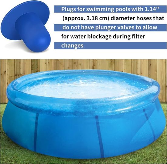 Lot De 4 Bouchons D'étanchéité Pour Piscine - Universels, Pour Obturer Les Trous De Filtre Ou De Vidange - 4