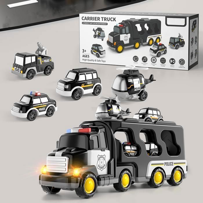 Tacobear Camion Police 3 en 1 - Hélicoptère et Voiture Jouet pour Tacobear Camion Police 3 en 1 - Hélicoptère et Voiture Jouet pour