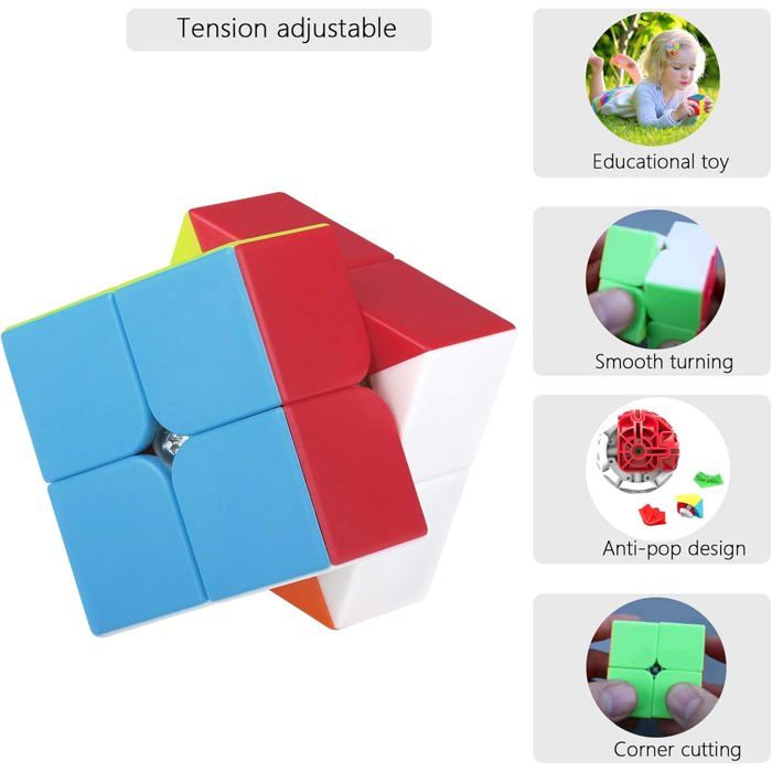 QiYi Cube Magique Super Floppy 3x3x1 – Rotation Fluide, Sans Autocollants, Idéal Débutants Et Enfants