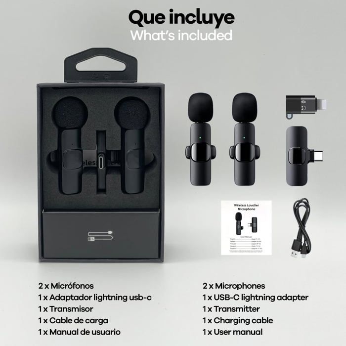 Qhot Micro Cravate Sans Fil USB-C Pour IPhone – Double Micro Lavalier Bluetooth, Réduction Bruit, 10h Autonomie – Vlog, Podcast, TikTok