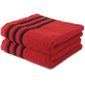 Drap De Douche 70x140 cm 100/% Coton 550 grS//m2 Rouge avec Liserets Noir