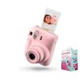 Meilleurs souvenirs Kit appareil photo instantané FUJIFILM Instax Mini 12 en Blossom Pink, photos lumineuses avec exposition-0