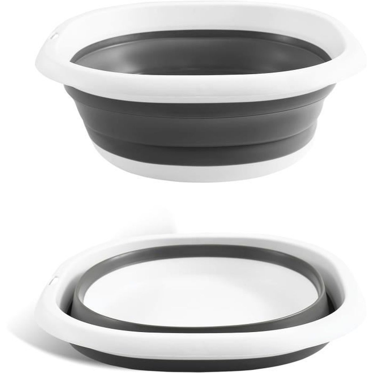 4UBonLife Bassine Pliable, Bassine Retractable Lavabo pliable multifonction en silicone, Bol à Vaisselle Ronds Pliable Cuvette peu Encombrant pour Voyage Camping et Cuisine 2,7 L