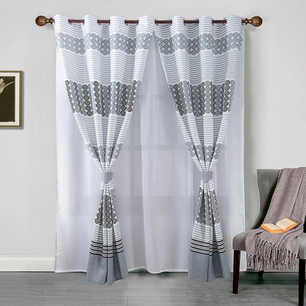 DOUBLE RIDEAUX ORIENTAL MODERNE Cdiscount Maison