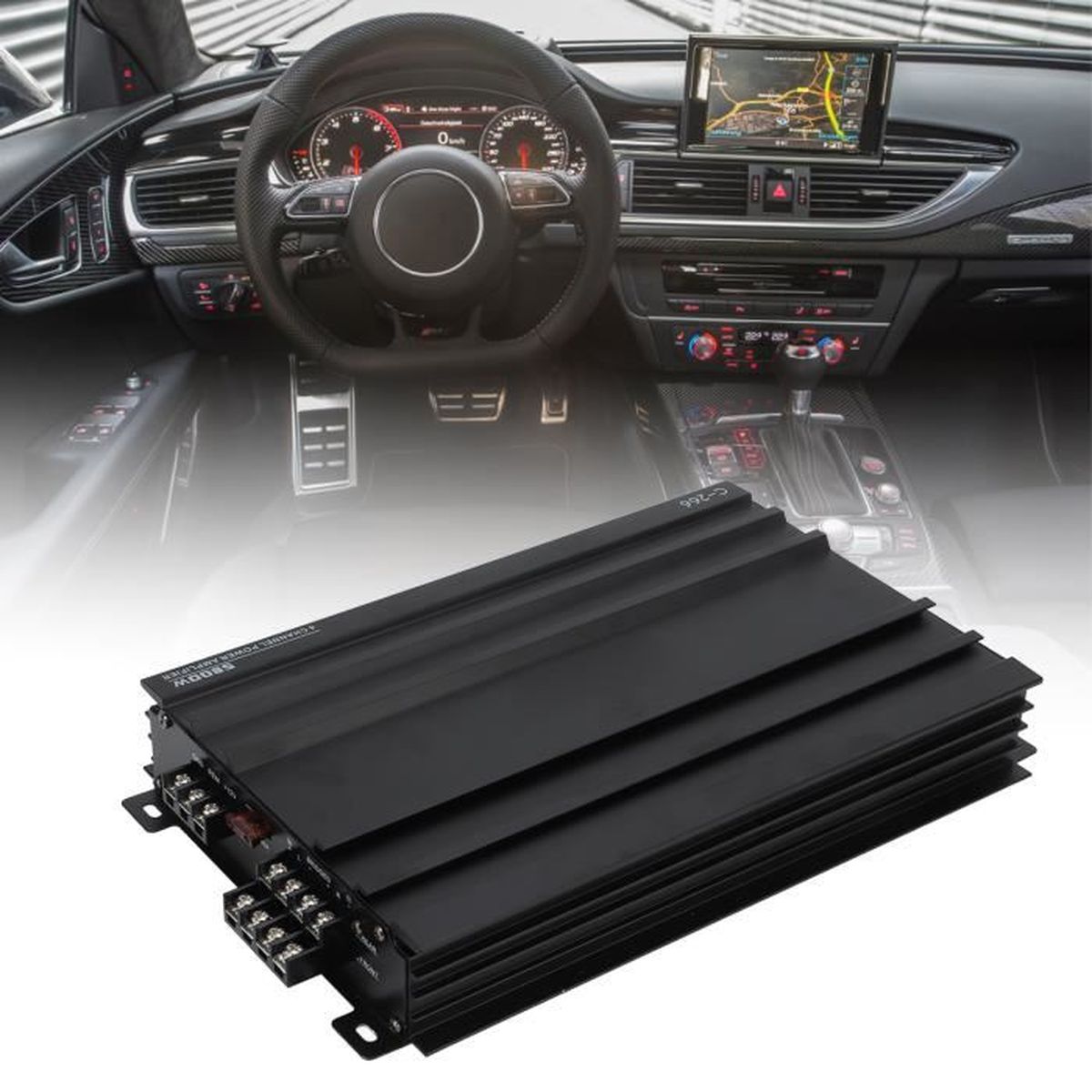 Amplificateur de voiture 5800W 2/4 Ohms 4 canaux métal haute efficacité