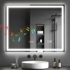 Miroir salle de bain - HOMCOM - LED - bluetooth - 80 x 100 cm - lumière réglable 3 couleurs, anti-buée, mémoire - argent