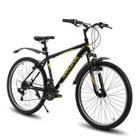 HILAND 27,5 pouces VTT,21 vitesses pour hommes et femmes, cadre en acier haute résistance, freins en V, vélo hardtail adulte,Noir
