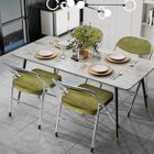 PIPIPOXER Lot de 4 chaises pliantes en velours - sièges rembourrés épais - Vert - 47x44x79cm