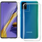 RASENA Coque pour Samsung Galaxy A51 + Verre trempé Protection écran, Souple Etui Transparente Silicone TPU Bumper Housse de Protection