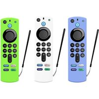 Coque pour télécommande vocale Alexa (3e génération) - 2021 - Fire TV Stick 4K - Coque en silicone phosphorescente (blanc, ble[1485]